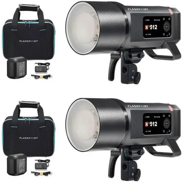 Alt view image 2 of 7 - Flashpoint XPLOR 600 PRO II TTL R2 600ws 2.4GHz Battery-Powered All-In-One Outdoor Flash, Dual Kit