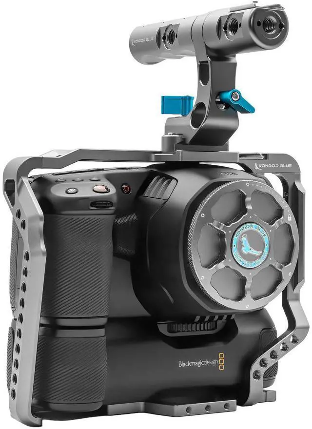 Main image of Kondor Blue Extension Kit for Blackmagic Pocket Cinema Camera 6K Pro Cage, Requires Battery Grip, Space Gray
