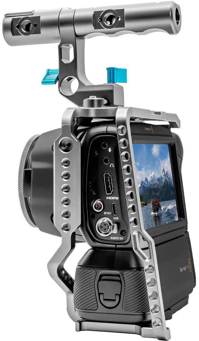 Alt view image 2 of 2 - Kondor Blue Extension Kit for Blackmagic Pocket Cinema Camera 6K Pro Cage, Requires Battery Grip, Space Gray