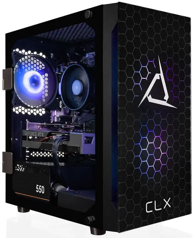 Alt view image 8 of 11 - CLX SET Gaming Desktop - AMD Ryzen 5 8400F 4.2GHz 6-Core Processor, 32GB DDR5 Memory, GeForce RTX 5060 8GB GDDR7 Graphics, 2TB NVMe M.2 SSD, WiFi, Win 11 Home 64-bit