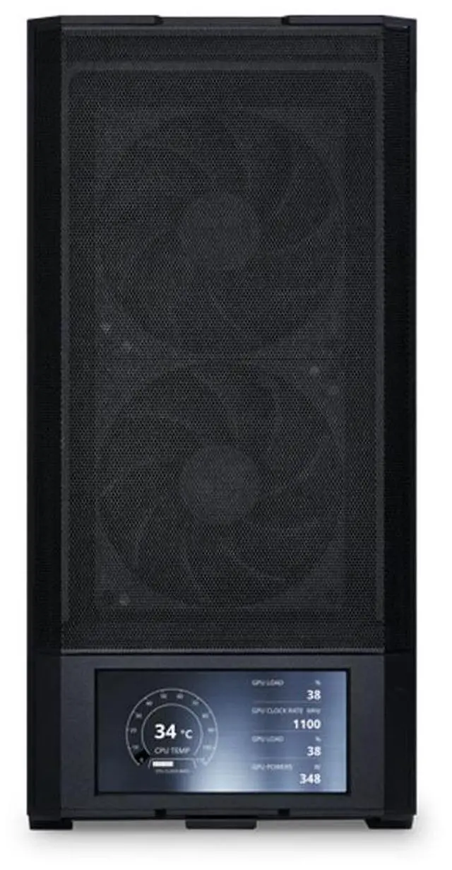 Alt view image 11 of 15 - Lian Li LANCOOL 207 Digital ATX Computer Case w/ Integrated LCD Screen, Mesh-Centric Panels Mid-Tower PC Case w/ 2 x 140mm PWM Fans, 2 x 140mm Fans Pre-Installed, Side or Rear Mount PSU - LAN207DX