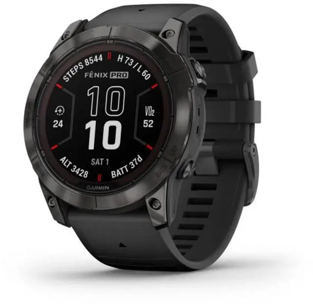 Alt view image 5 of 5 - Garmin fenix 7X Pro – Sapphire Solar Edition, Carbon Gray DLC Titanium with Black Band | Solar Charging GPS Smart Watch 010-02778-10