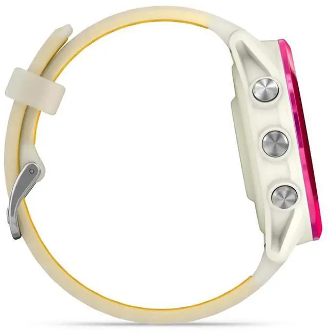 Alt view image 12 of 14 - Garmin® Forerunner® 570, 42mm, Advanced GPS Running and Triathlon Smartwatch, AMOLED Display, Training and Recovery Features, Raspberry Aluminum with Translucent Bone/Mango Band