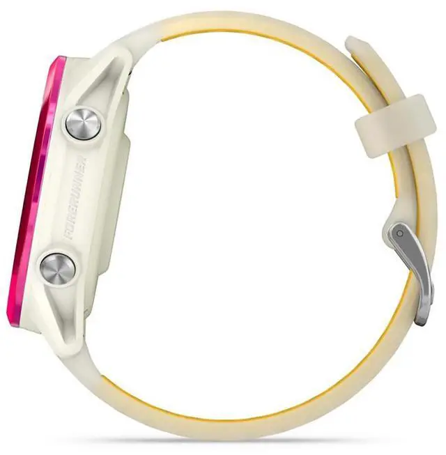 Alt view image 14 of 14 - Garmin® Forerunner® 570, 42mm, Advanced GPS Running and Triathlon Smartwatch, AMOLED Display, Training and Recovery Features, Raspberry Aluminum with Translucent Bone/Mango Band