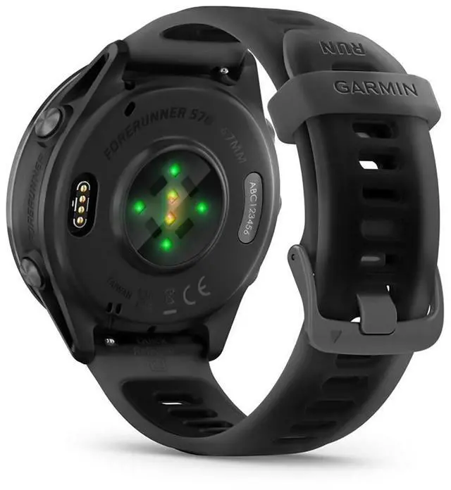 Alt view image 10 of 11 - Garmin® Forerunner® 570, 47mm, Advanced GPS Running and Triathlon Smartwatch, AMOLED Display, Training and Recovery Features, Slate Gray Aluminum with Translucent Black/Black Band