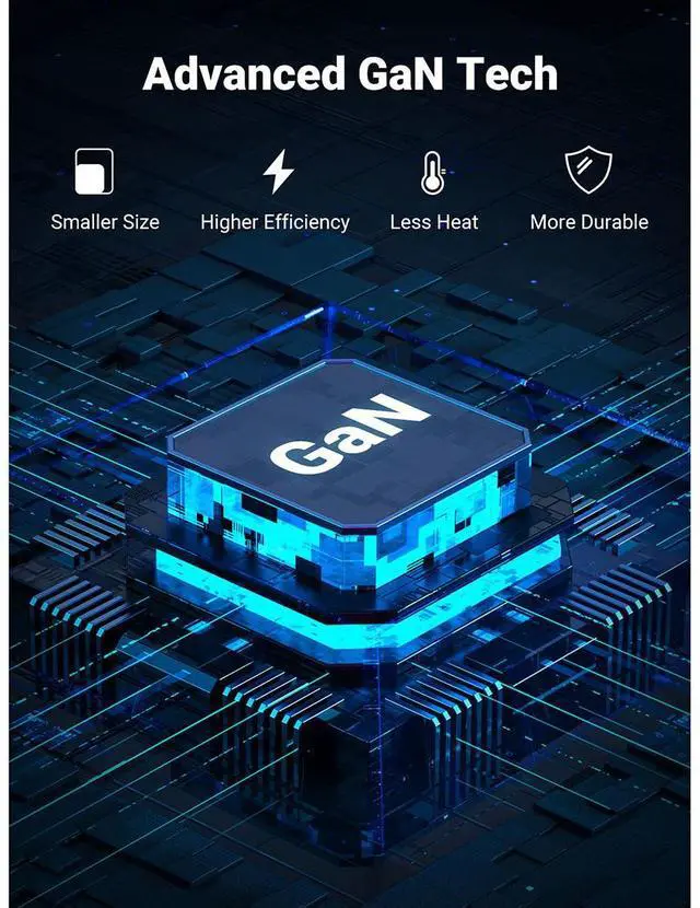 Alt view image 6 of 7 - UGREEN 65W 4-Port USB GaN Wall Charger