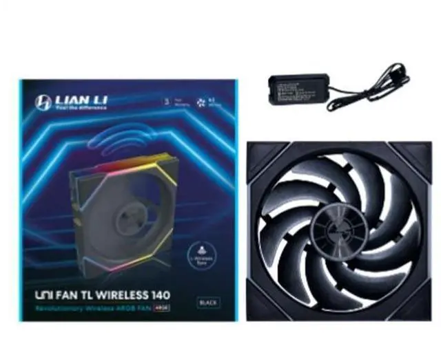 Alt view image 8 of 14 - Lian Li UNI Fan TL - Wireless 140 - Single Pack (Reverse Blade) -  2.4 GHz Wireless Signal ARGB Fan Control - Dual-Zone Lighting - FDB - 140mm - Controller NOT Included & Required - Black (14RTL1W1B)
