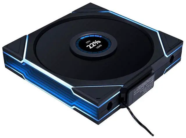 Alt view image 9 of 14 - Lian Li UNI Fan TL - LCD Wireless 140 - Single Pack - 2.4 GHz Wireless Signal ARGB Fan Control - Dual-Zone Lighting - FDB - 140mm - LCD Display - Controller NOT Included & Required -Black(14TLLCD1W1B)