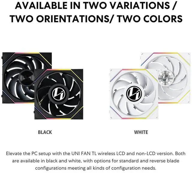 Alt view image 11 of 14 - Lian Li UNI Fan TL - LCD Wireless 140 - Single Pack - 2.4 GHz Wireless Signal ARGB Fan Control - Dual-Zone Lighting - FDB - 140mm - LCD Display - Controller NOT Included & Required -Black(14TLLCD1W1B)