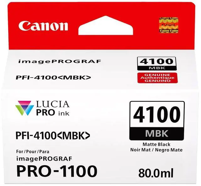 Alt view image 2 of 7 - Canon PFI-4100 80ml Pigment 12-Color Ink Tank for imagePROGRAF PRO-1100 Printer