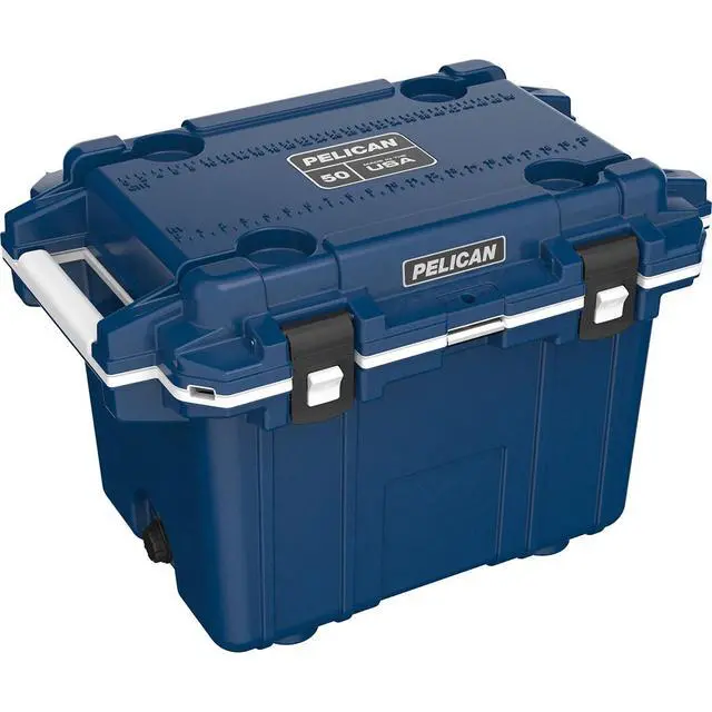 Alt view image 2 of 4 - Pelican Pelican50QT Elite Cooler Midnight Blue/WHT