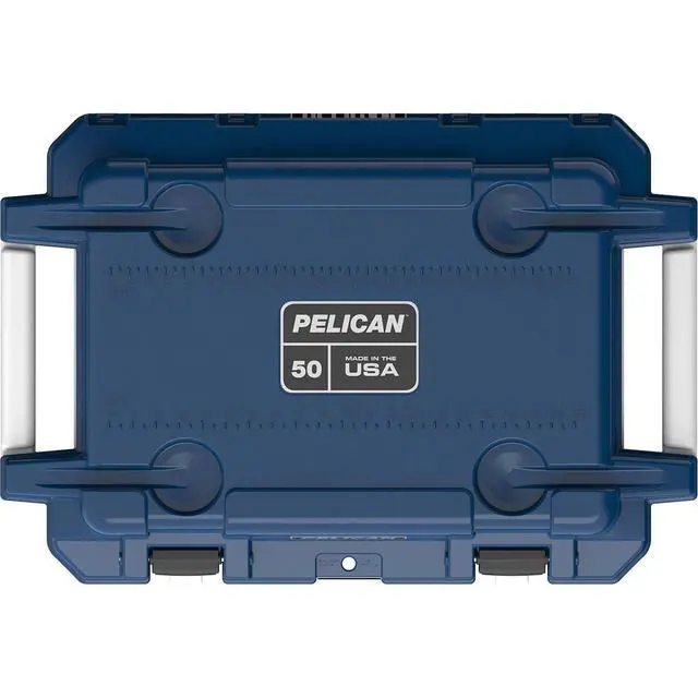 Alt view image 4 of 4 - Pelican Pelican50QT Elite Cooler Midnight Blue/WHT