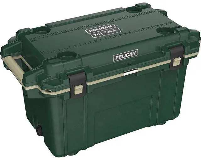 Alt view image 2 of 7 - Pelican Pelican 70QT ELITE COOLER HUNTER GREEN/TAN