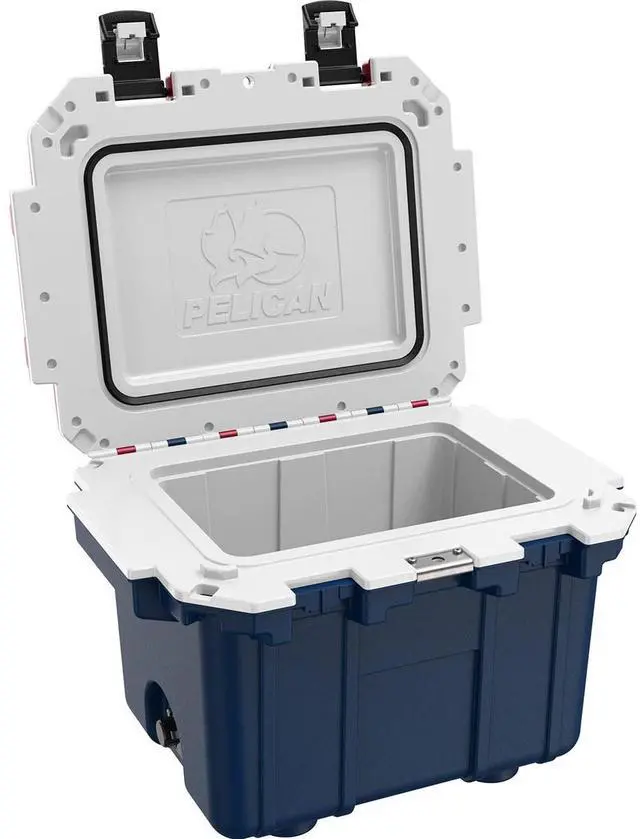 Alt view image 3 of 5 - Pelican 30QT Americana Elite Cooler, Blue/Red/White