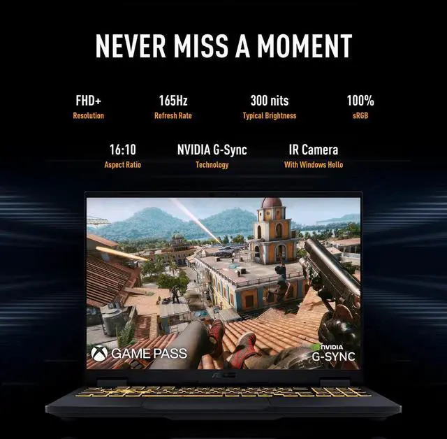 Alt view image 14 of 19 - ASUS TUF F16 16" FHD+ WUXGA 165Hz IPS Gaming Notebook Intel Core i7-14650HX 16GB RAM 1TB SSD NVIDIA GeForce RTX 5050 Jaegar Gray