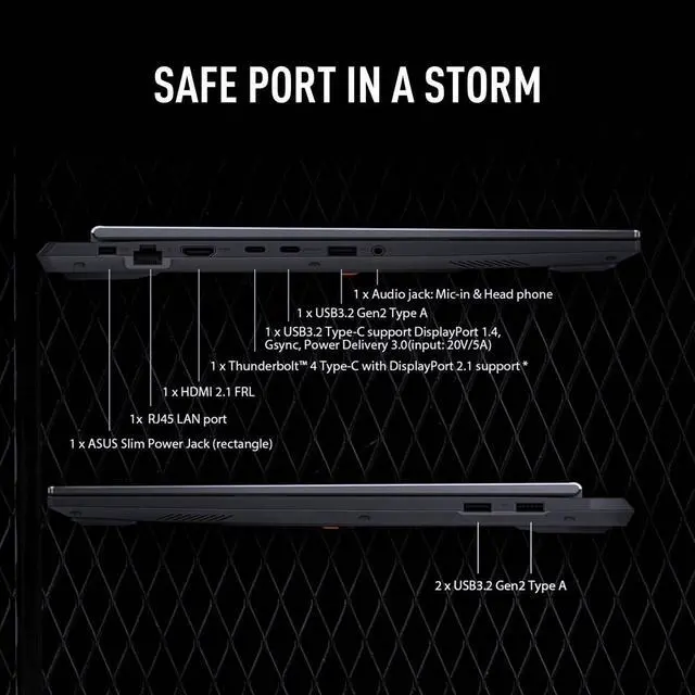 Alt view image 17 of 19 - ASUS TUF F16 16" FHD+ WUXGA 165Hz IPS Gaming Notebook Intel Core i7-14650HX 16GB RAM 1TB SSD NVIDIA GeForce RTX 5050 Jaegar Gray