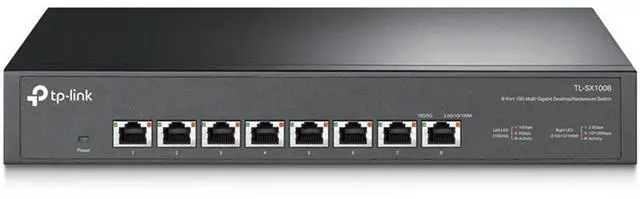 Alt view image 13 of 19 - TP-Link TL-SX1008 | 8 Port 10G/Multi-Gig Unmanaged Ethernet Switch | Desktop/Rackmount | Plug & Play | Sturdy Metal Casing | Limited Lifetime Protection | Speed Auto-Negotiation