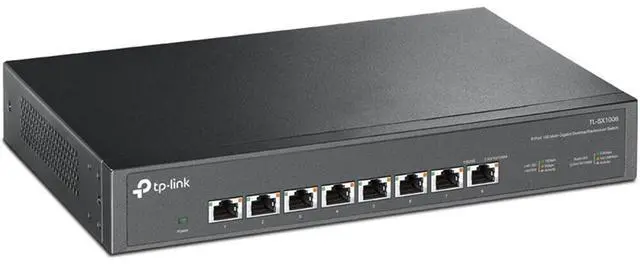 Alt view image 14 of 19 - TP-Link TL-SX1008 | 8 Port 10G/Multi-Gig Unmanaged Ethernet Switch | Desktop/Rackmount | Plug & Play | Sturdy Metal Casing | Limited Lifetime Protection | Speed Auto-Negotiation