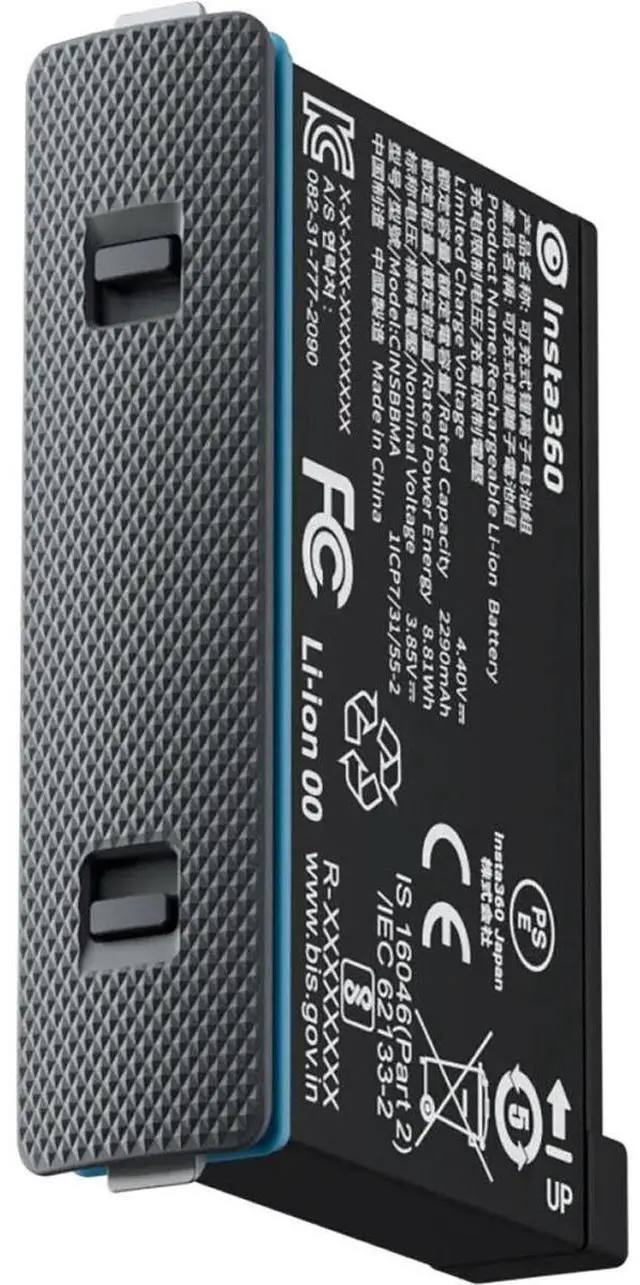 Main image of Insta360 2010mAh Rechargeable Battery for X4 Air Action Camera, Graphite Black