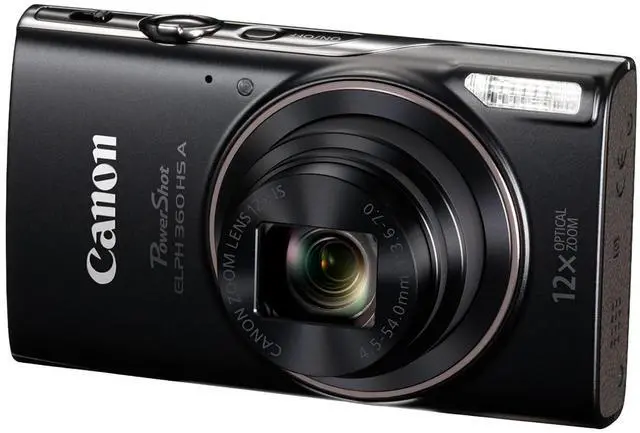 Alt view image 11 of 17 - Canon PowerShot ELPH 360 HS A (Black), 20.2MP CMOS, 12x Zoom, OIS, 1080p Full HD
