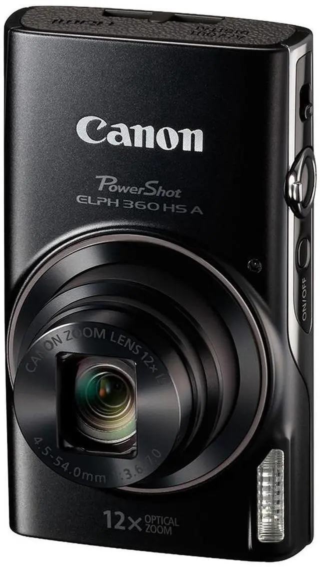 Alt view image 13 of 17 - Canon PowerShot ELPH 360 HS A (Black), 20.2MP CMOS, 12x Zoom, OIS, 1080p Full HD