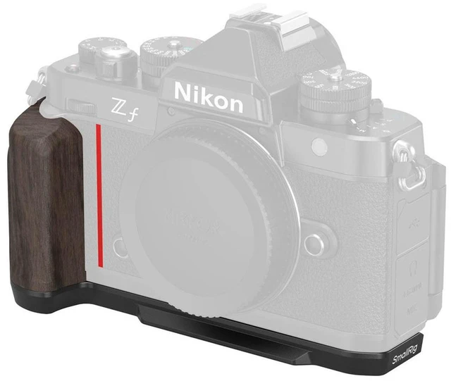 Main image of SmallRig L-Shape Mount Plate with Wooden Handle for Nikon Z f