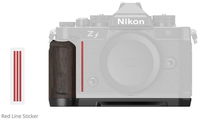 Alt view image 5 of 6 - SmallRig L-Shape Mount Plate with Wooden Handle for Nikon Z f