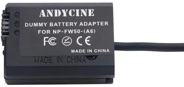 Alt view image 5 of 5 - AndyCine D-Tap to NP-FW50 Dummy Battery Cable