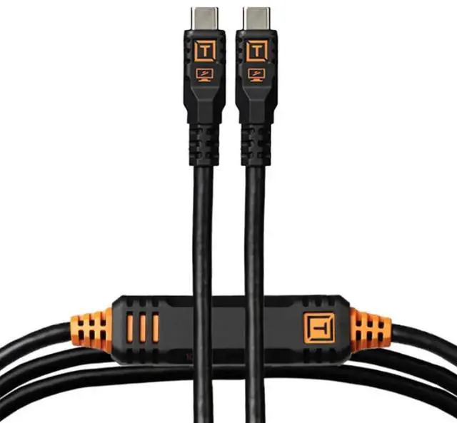 Alt view image 3 of 4 - Tether Tools TetherPro Optima 10G 15' USB-C Straight to USB-C Straight Cable, Black