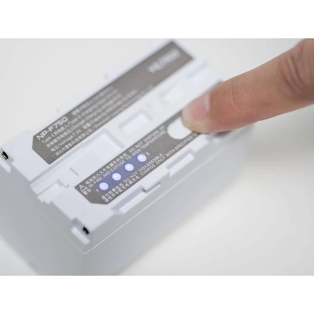 Alt view image 7 of 7 - Viltrox L-Series NP-F750 32.56Wh 7.4V 4400mAh Lithium-Ion Battery, White