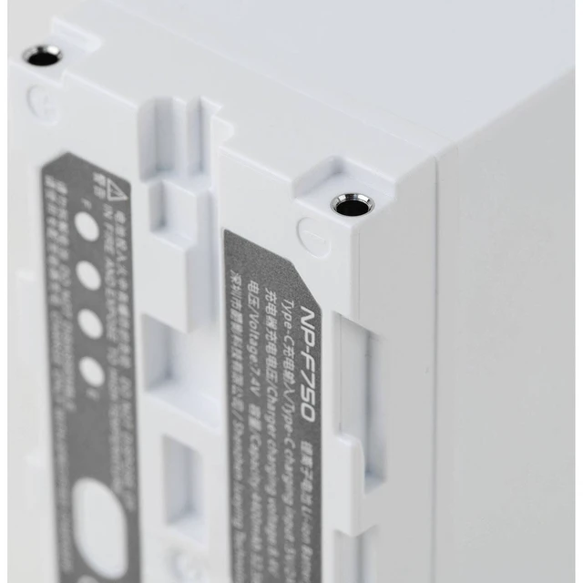 Alt view image 6 of 7 - Viltrox L-Series NP-F750 32.56Wh 7.4V 4400mAh Lithium-Ion Battery, White