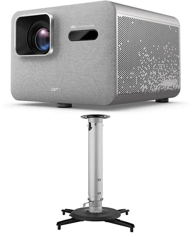 Alt view image 4 of 6 - BenQ TK705i 4K Ultra HD HDR LED DLP Smart Home Theater Projector, Silver WITH BENQ CM00G3 UNIVERSAL CEILING MOUNT