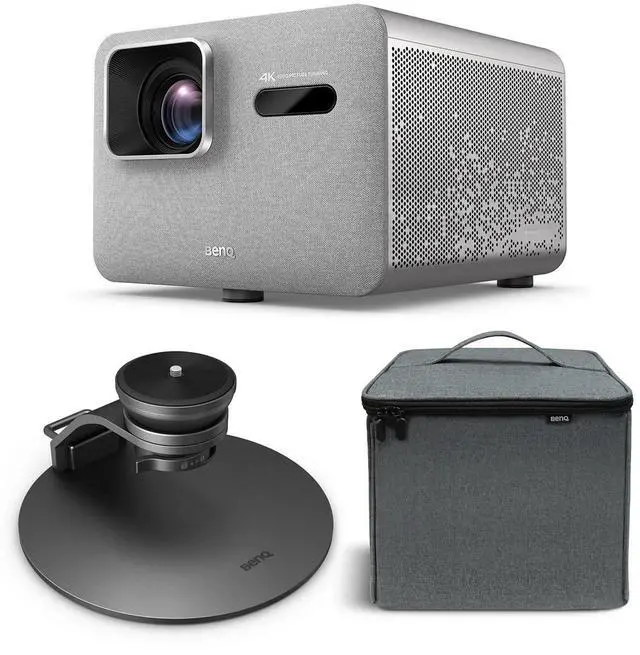 Main image of BenQ TK705i 4K Ultra HD HDR LED DLP Smart Home Theater Projector, Silver WITH BENQ DESKTOP PROJECTOR STAND AND BENQ CARRY CASE BAG