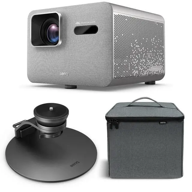 Alt view image 5 of 7 - BenQ TK705i 4K Ultra HD HDR LED DLP Smart Home Theater Projector, Silver WITH BENQ DESKTOP PROJECTOR STAND AND BENQ CARRY CASE BAG