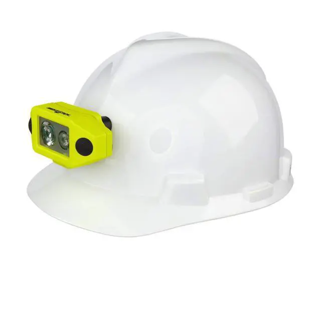 Alt view image 2 of 6 - Nightstick XPP-5460 X-Series Intrinsically Safe Low-Profile Dual-Light LED Headlamp with Hard Hat Clip, 200 Lumens, Dustproof/Waterproof, AAA Battery Power, Green