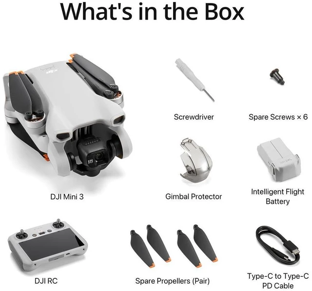 Alt view image 4 of 7 - DJI Mini 3 Drone with RC Remote Controller Bundle with 32GB microSD Card, Shoulder Bag, Landing Pad