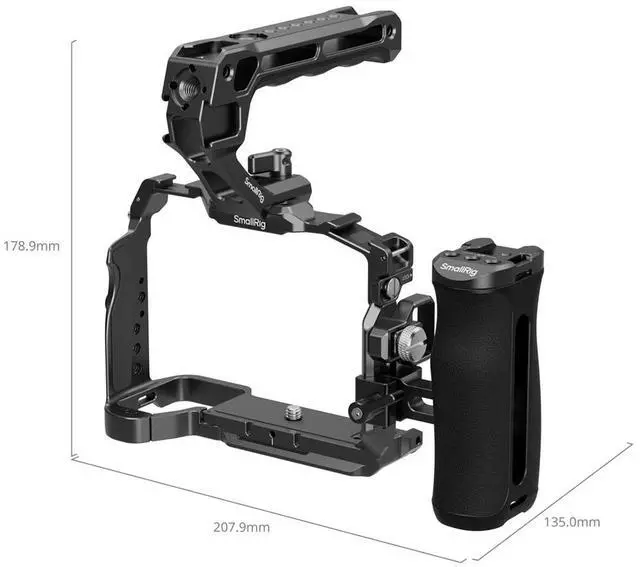 Alt view image 3 of 4 - SmallRig Advanced Edition Full Camera Cage Kit for Sony Alpha 7 V/7R V/7 IV, Black