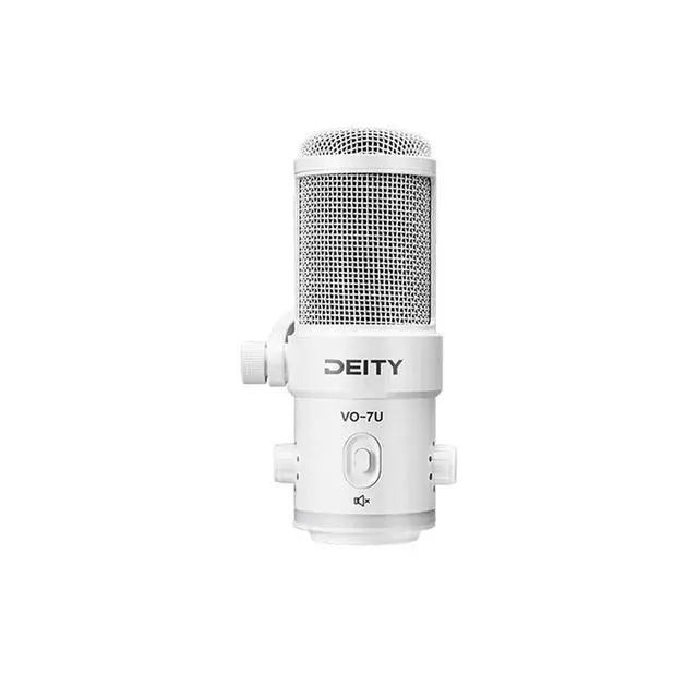 Alt view image 3 of 7 - Deity Microphones VO-7U Dynamic Supercardioid USB Streamer Microphone with Boom Arm, White