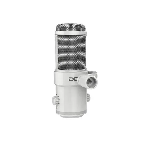 Alt view image 4 of 7 - Deity Microphones VO-7U Dynamic Supercardioid USB Streamer Microphone with Boom Arm, White