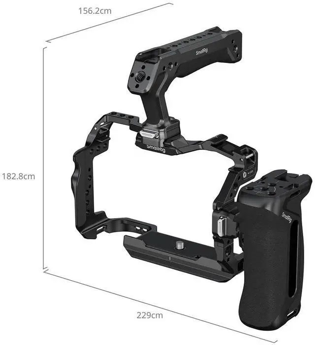 Alt view image 2 of 7 - SmallRig HawkLock Quick Release Advanced Edition Full Camera Cage Kit for Canon EOS R6 Mark III/R6 Mark II, Black