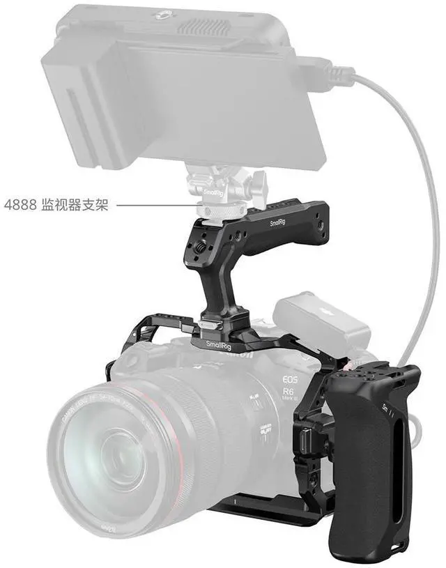 Alt view image 5 of 7 - SmallRig HawkLock Quick Release Advanced Edition Full Camera Cage Kit for Canon EOS R6 Mark III/R6 Mark II, Black