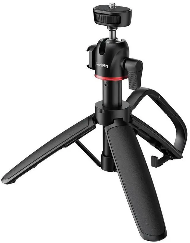 Main image of SmallRig 5285B VT-15 Mantis 4-Section Aluminum Tripod with Ball Head, Carabiner Shape, Black