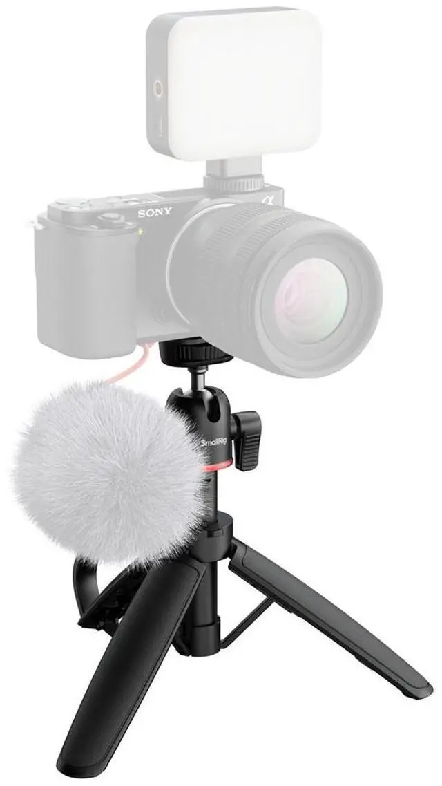 Alt view image 4 of 6 - SmallRig 5285B VT-15 Mantis 4-Section Aluminum Tripod with Ball Head, Carabiner Shape, Black