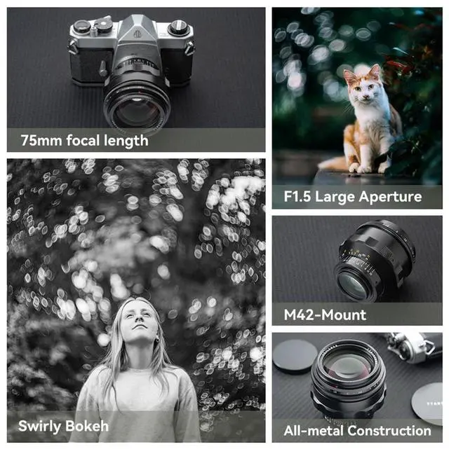 Alt view image 2 of 7 - TTArtisan 75mm f/1.5 Lens for M42 Mount