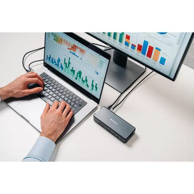 Alt view image 19 of 19 - Verbatim USB-C Pro Docking Station 15-In-1 256GB Vi3000 SSD