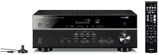 Alt view image 5 of 7 - Yamaha RX-V385 Black 5.1-Channel 4K Ultra HD AV Receiver with Bluetooth