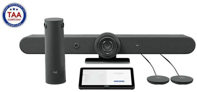 Alt view image 4 of 9 - Logitech Rally Bar + Sight Room Kit Video Conferencing Kit - TAA Compliant - 991-000535