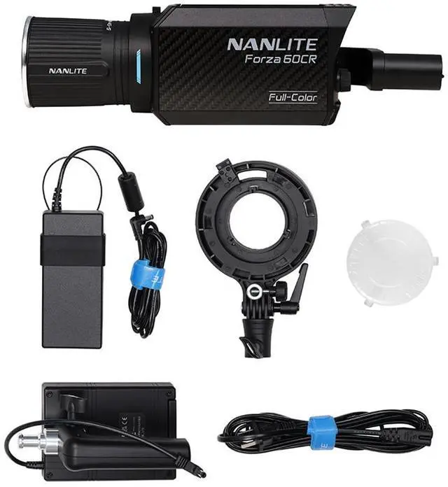 Alt view image 10 of 14 - Nanlite Forza 60CR RGBLAC LED Spotlight with CRMX Kit