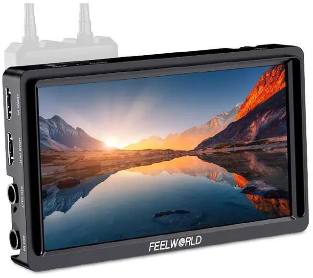Alt view image 9 of 14 - FEELWORLD FW568S 6 inch DSLR Camera Field Monitor with Waveform 3D LUT SDI 4K HDMI Input Output Video Peaking Focus Assist Small 8.4V DC Include Tilt Arm