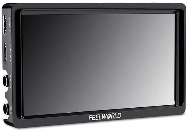 Alt view image 11 of 14 - FEELWORLD FW568S 6 inch DSLR Camera Field Monitor with Waveform 3D LUT SDI 4K HDMI Input Output Video Peaking Focus Assist Small 8.4V DC Include Tilt Arm